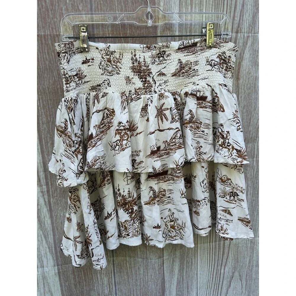 New Ariat x Western Aloha sz L Skirt Coastal Cowgirl Festival Rodeo Hawaiian